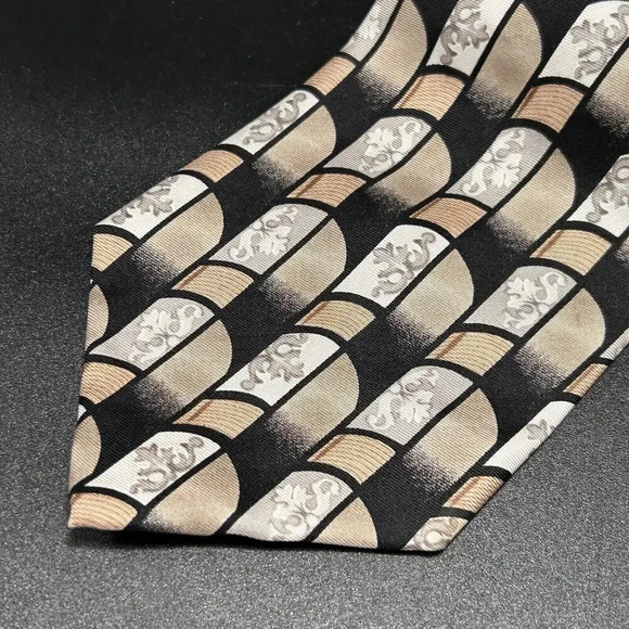 Pierre Cardin Tie Men's 57" Length 4" Wide Print 100% Silk Made USA - Picture 2 of 5